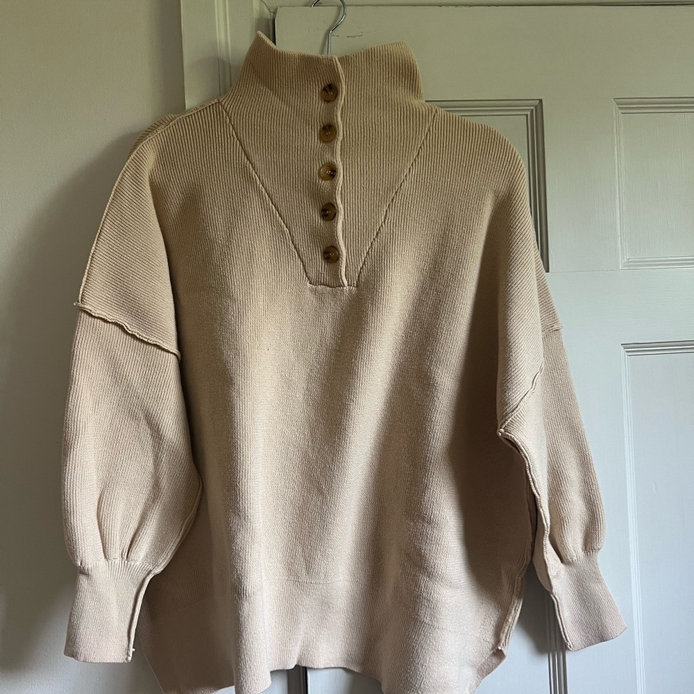 Cozy Cream High-Neck Sweater